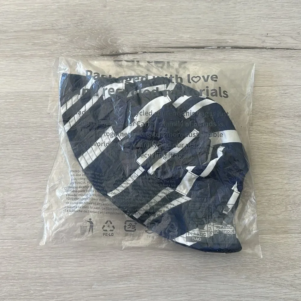 Carters Stripe Bucket Hat Blue/White 12 - 24 months NWT IN PACKAGE